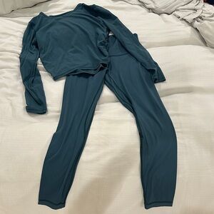 Lululemon Athletica Teal Leggings Set